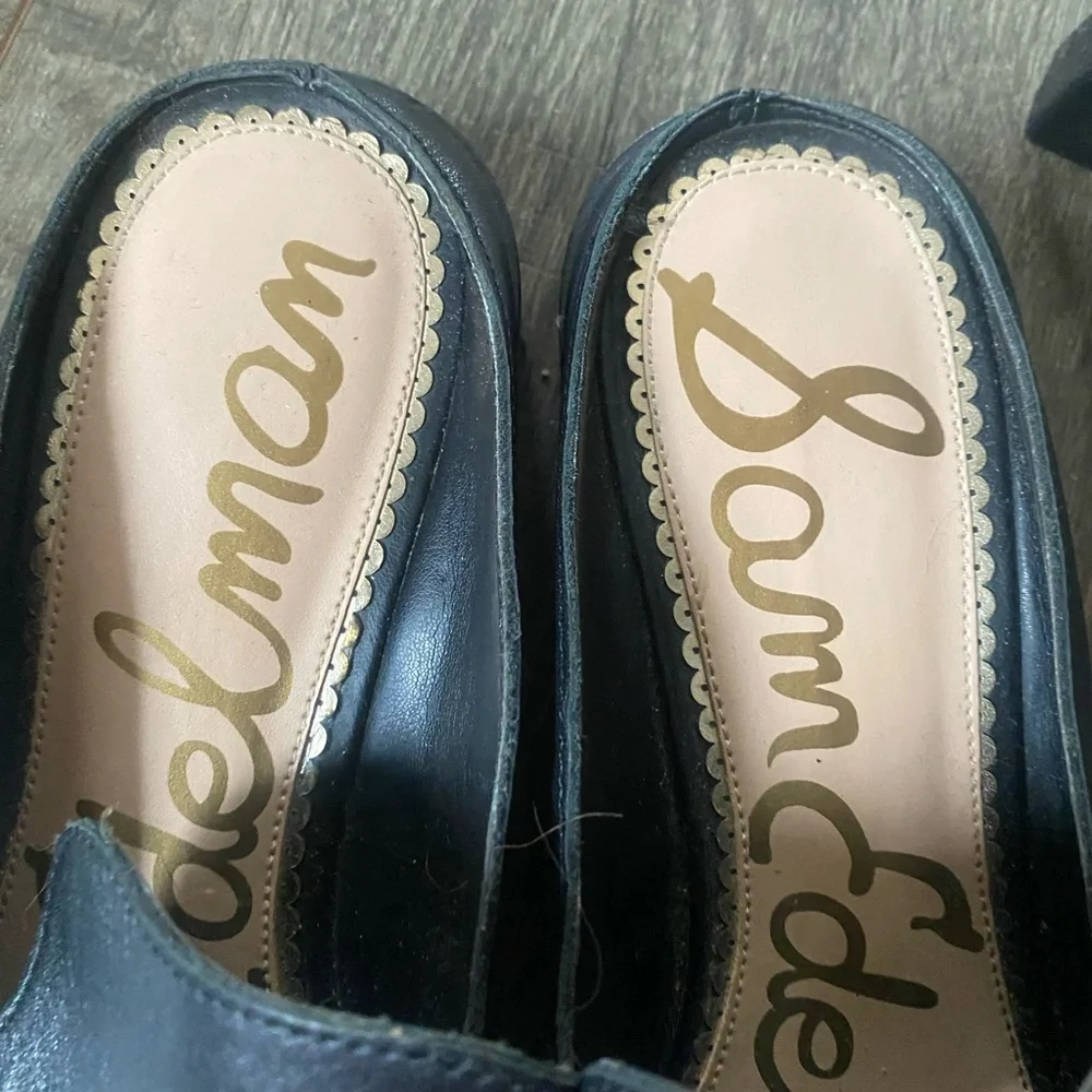 Sam Edelman Black Leather Mules - Picture 3 of 3